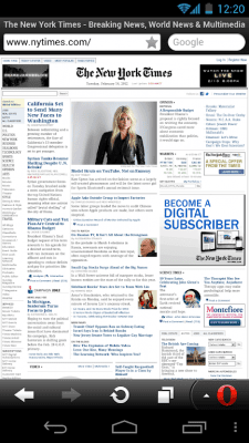 Capture d'écran de l'application Opera Mobile Classic - #6