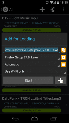 Capture d'écran de l'application Loader Droid download manager - #1