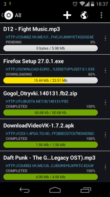 Capture d'écran de l'application Loader Droid download manager - #3