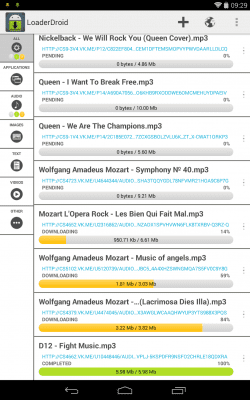 Capture d'écran de l'application Loader Droid download manager - #8