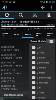 Capture d'écran de l'application aDownloader - torrent download - #3