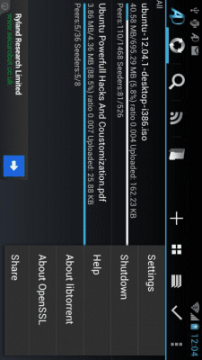 Capture d'écran de l'application aDownloader - torrent download - #5