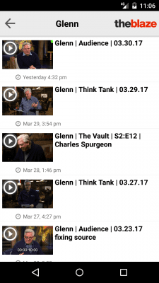 Capture d'écran de l'application TheBlaze - #4