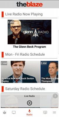 Capture d'écran de l'application TheBlaze - #5