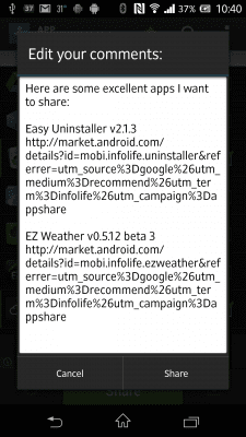 Capture d'écran de l'application Apps Share - #4
