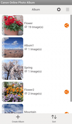Capture d'écran de l'application Canon Online Photo Album - #3