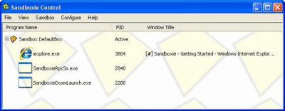 Capture d'écran de l'application Sandboxie - #2