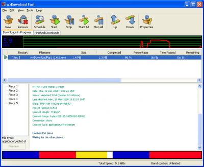 Capture d'écran de l'application wxDownload Fast - #1