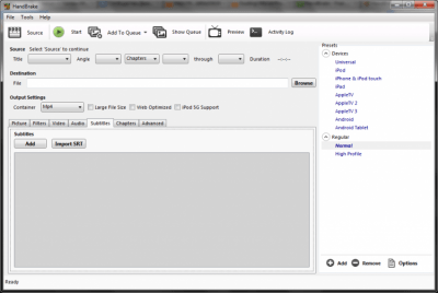 Capture d'écran de l'application HandBrake pour Windows - #4