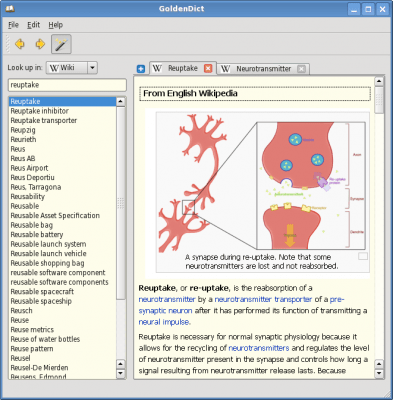 Capture d'écran de l'application GoldenDict - #15