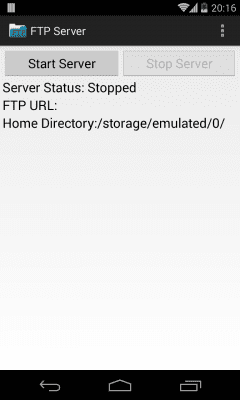 Capture d'écran de l'application FTP Server - #2