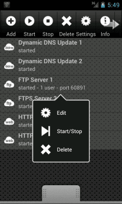 Capture d'écran de l'application HTTPS / FTPS / SFTP Server - #1