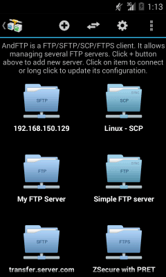 Capture d'écran de l'application AndFTP - #1