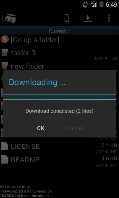 Capture d'écran de l'application AndFTP - #4