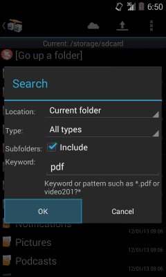 Capture d'écran de l'application AndFTP - #6
