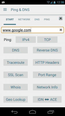 Capture d'écran de l'application Ping & Net - #1