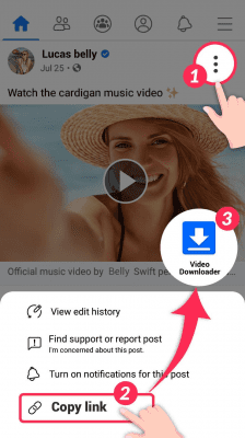 Capture d'écran de l'application Video Downloader for Facebook - #1