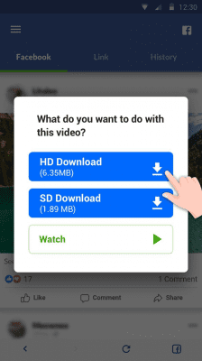 Capture d'écran de l'application Video Downloader for Facebook - #3