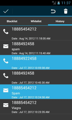 Capture d'écran de l'application Liste noire d'Axoft - #4