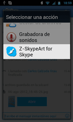 Capture d'écran de l'application Z-SkypeArt pour Skype - #5