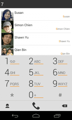 Capture d'écran de l'application exDialer Orange ICS Theme - #1