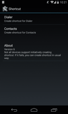 Capture d'écran de l'application exDialer Shortcut Plugin - #1