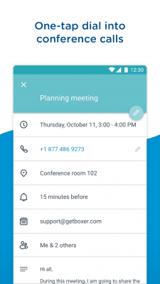 Capture d'écran de l'application Boxer - Workspace ONE - #6