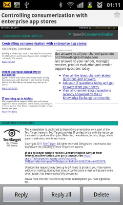 Capture d'écran de l'application ExMail (Exchange) - #5