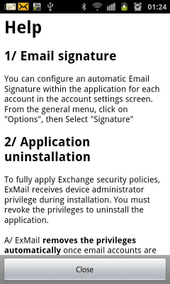 Capture d'écran de l'application ExMail (Exchange) - #7
