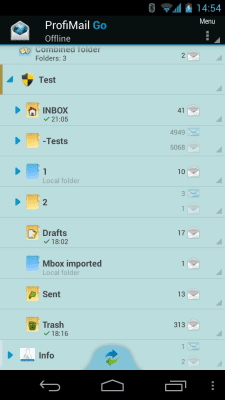 Capture d'écran de l'application ProfiMail Go - #1