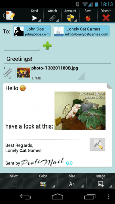Capture d'écran de l'application ProfiMail Go - #4