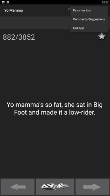 Capture d'écran de l'application Yo Mamma - #3