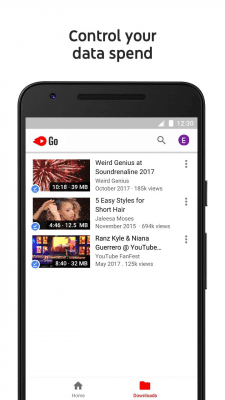 Capture d'écran de l'application YouTube Go - #4