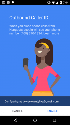 Capture d'écran de l'application Hangouts téléphone - #2