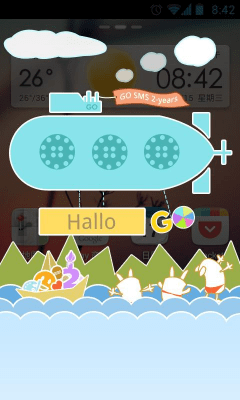 Capture d'écran de l'application GO SMS Pro 2-Anniversary Popup - #3