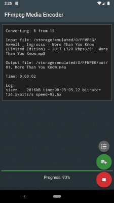 Capture d'écran de l'application FFmpeg Media Encoder - #3