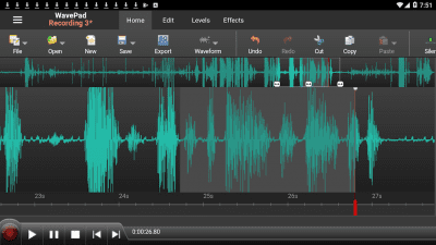 Capture d'écran de l'application WavePad Audio Editor Free - #1