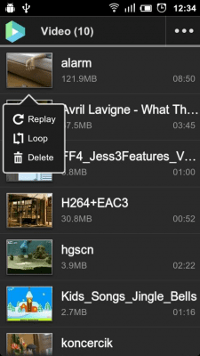 Capture d'écran de l'application VPlayer Codec ARMv6 - #1