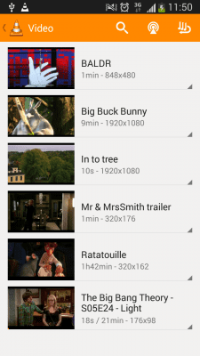 Capture d'écran de l'application VLC for Android beta - #1