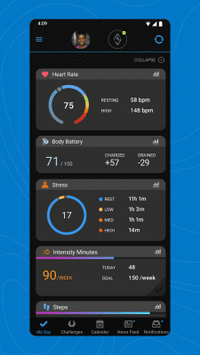 Capture d'écran de l'application Garmin Connect - #1