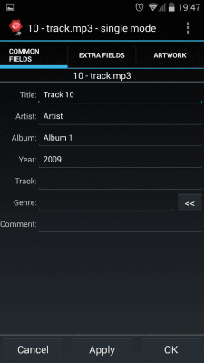 Capture d'écran de l'application AudioTagger - #2