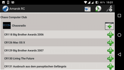 Capture d'écran de l'application Amarok RC - #3