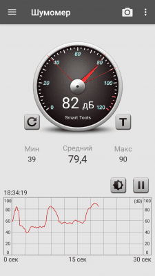 Capture d'écran de l'application Bruitmètre : Sonomètre - #2