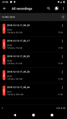 Capture d'écran de l'application Sound & Voice Recorder - ASR - #3