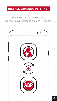 Capture d'écran de l'application Adblock Plus pour Samsung Internet - #1