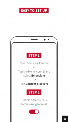 Capture d'écran de l'application Adblock Plus pour Samsung Internet - #2