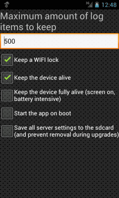 Capture d'écran de l'application Test Server - #7