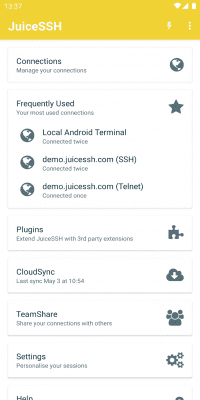 Capture d'écran de l'application JuiceSSH - SSH Client - #1