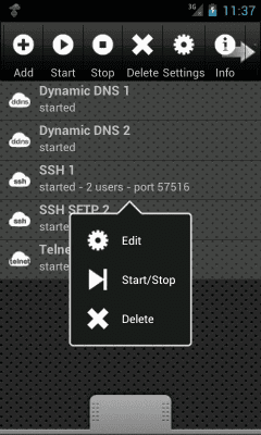 Capture d'écran de l'application SSH Server - #1