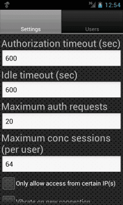 Capture d'écran de l'application SSH Server - #4
